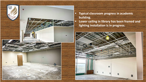 lower ceiling installed in library